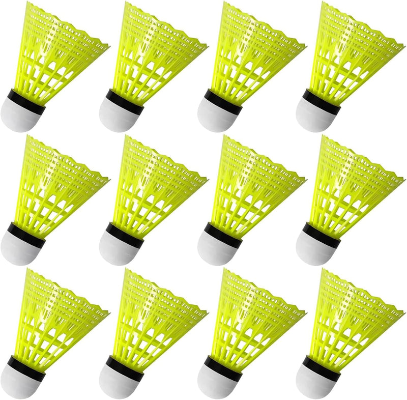 Charger l’image dans la visionneuse de galerie, Volants de badminton 12 pièces en nylon avec tête en mousse pour intérieur et extérieur – volants de badminton – accessoires de raquette
