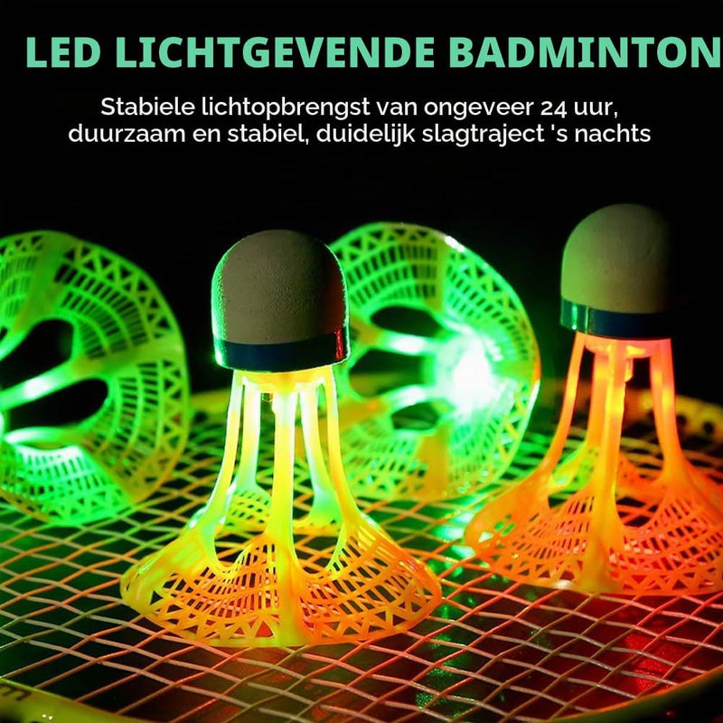Charger l’image dans la visionneuse de galerie, Volants de badminton à LED, lot de 12 en nylon avec lumière rouge et verte pour jouer le soir – volants lumineux – volants de badminton
