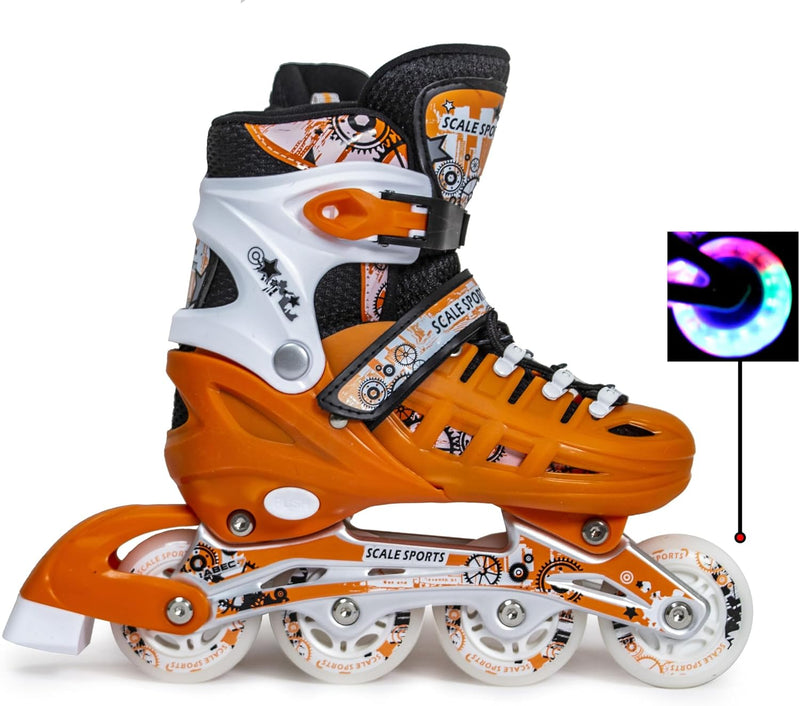 Load image into Gallery viewer, Adjustuble Rolschaatsen met oplichtende wielen voor kinderen en volwassenen - Kids Inline Roller laarzen met opbergtas voor peuters, rolschaatsen voor meisjes, jongens, professionals en
