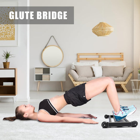 Hamstring roller met V-vormige voetsteun en soepele wielen – glute trainer – core trainer