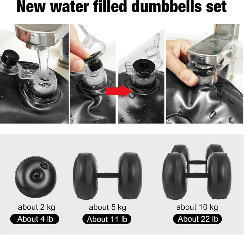 Load image into Gallery viewer, Adjustable water dumbbell set for home and travel
