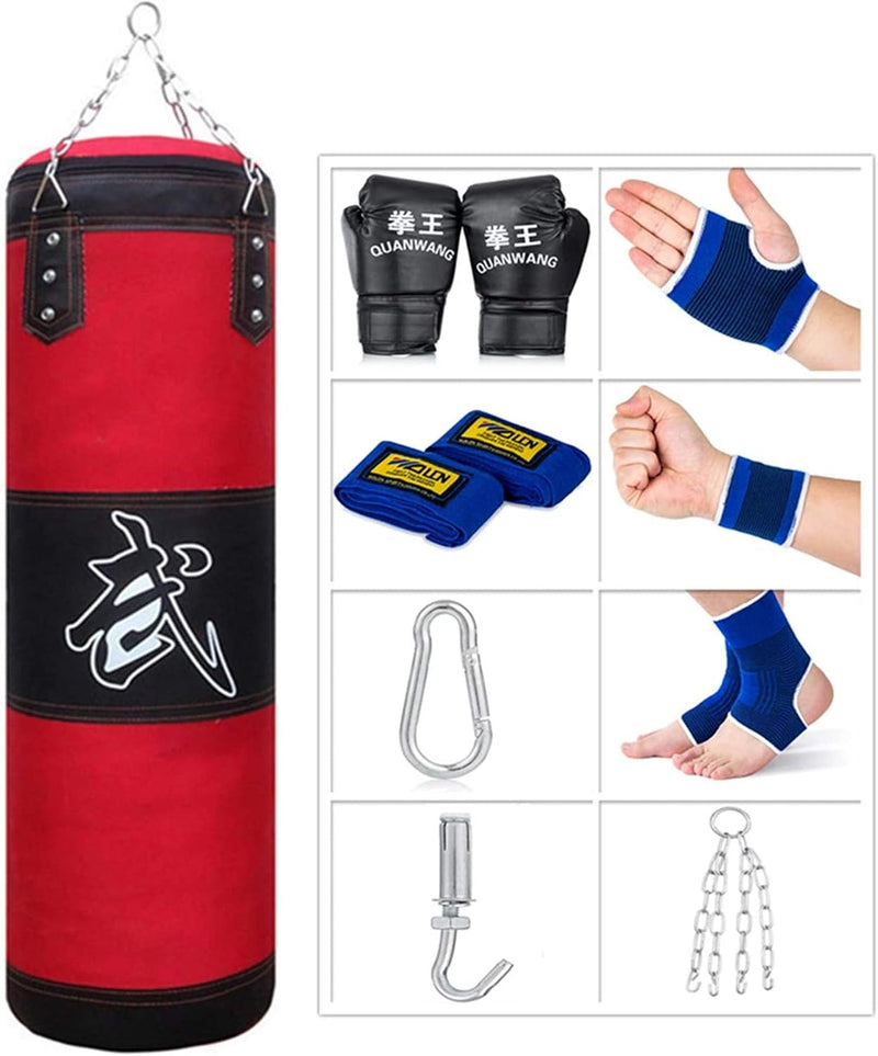 Load image into Gallery viewer, Ongevulde bokszak met handschoenen en ophangset
