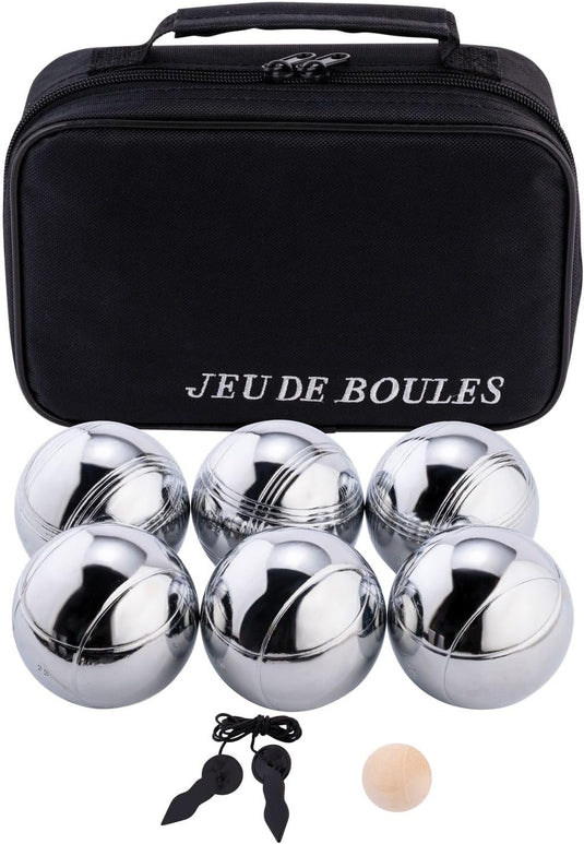 Jeu de boules 6 metalen ballen in zakje