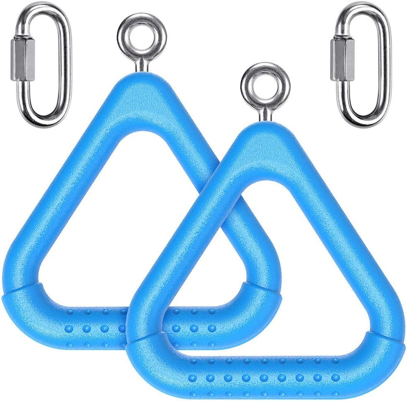 Load image into Gallery viewer, Trapeze ringen 2 stuks met karabijnhaken voor klimrek en schommel – monkey bars – speeltoestel accessoires

