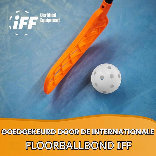 Balles de floorball, lot de 24, 72 mm, en plastique avec 26 trous et homologuées par l’IFF – balles d’unihockey – hockey en salle