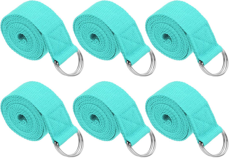 Załaduj obraz do przeglądarki galerii, Yogariemen 6 stuks 180 x 3,8 cm van katoen met D-ring bruin – stretchbanden – yoga pilates accessoires
