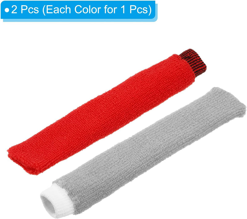 Laden Sie das Bild in Galerie -Viewer, Badminton handdoek grips 2 stuks antislip en zweetabsorberend grijs-rood – racket overgrips – badminton accessoires
