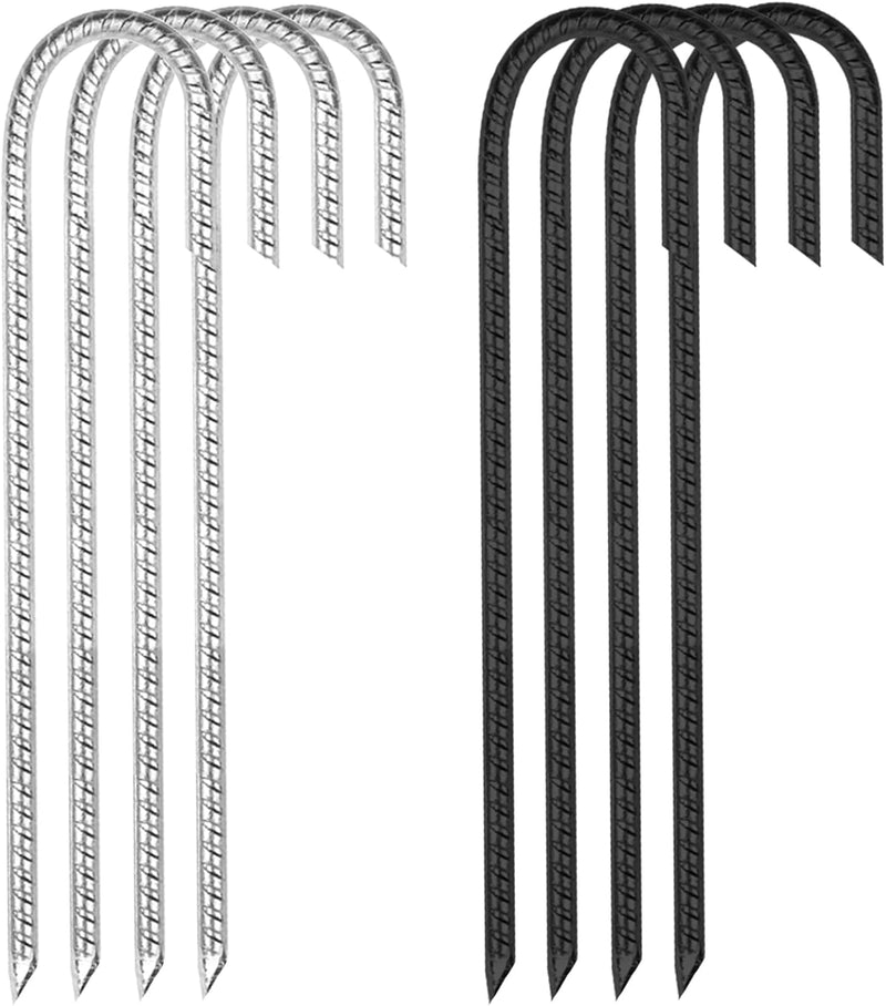 Chargez l'image dans la visionneuse de la galerie, Grondankers 8 stuks 30 cm met J-haak van verzinkt staal – trampoline haringen – stormankers
