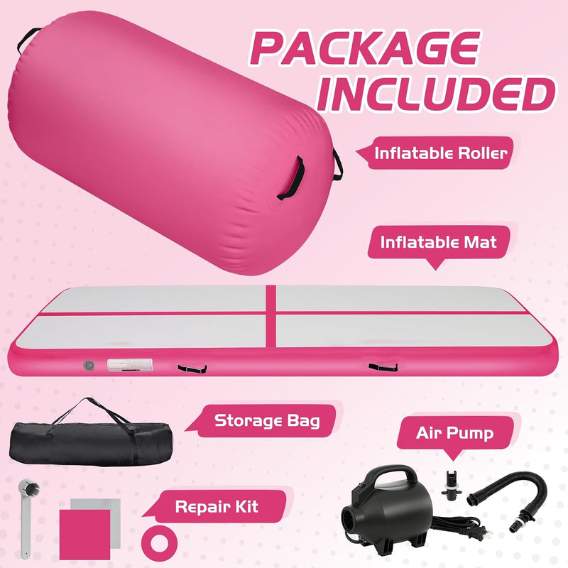 Chargez l'image dans la visionneuse de la galerie, Opblaasbare turnmat 3 m met air roller – 10 cm dik – gymnastiekmat met elektrische pomp voor tumbling en cheerleading
