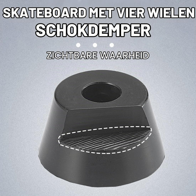 Laden Sie das Bild in Galerie -Viewer, Skateboard bushings set - 4 stuks stuurrubbers standaard cilinder voor truck, longboard-accessoires reserveonderdelen cups, beste skateboardbushings om te vervangen, perfect
