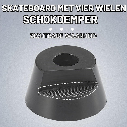 Skateboard bushings set - 4 stuks stuurrubbers standaard cilinder voor truck, longboard-accessoires reserveonderdelen cups, beste skateboardbushings om te vervangen, perfect