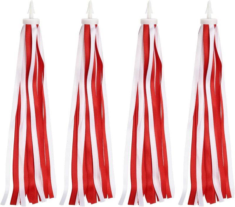 Chargez l'image dans la visionneuse de la galerie, Décoration de guidon de vélo avec rubans flottants, 2 paires, 25 cm – décoration de poignées – accessoires de vélo pour enfants et trottinettes
