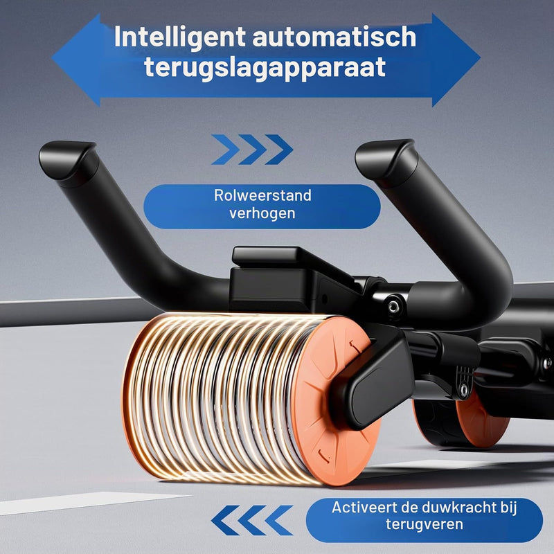 Laad afbeelding in Galerijviewer, Ab roller met elleboogsteun automatische rebound en timer – buikspiertrainer – ab wheel
