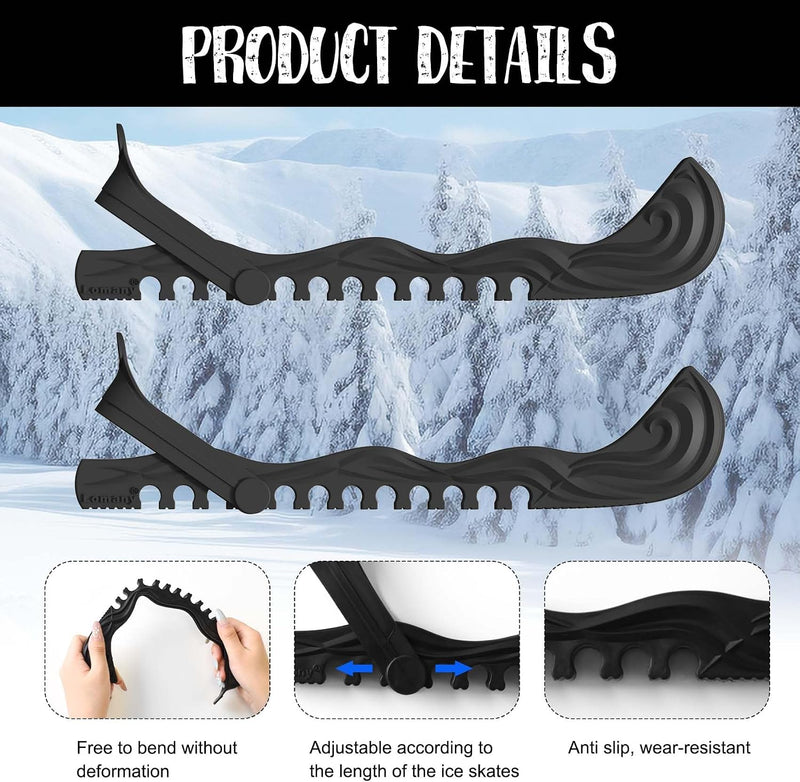 Load image into Gallery viewer, Verstelbare schaatsbeschermers wit 27 cm – 1 paar
