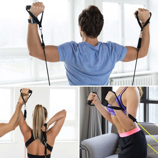 Dadabig 2 stuks weerstandsgrepen, trekgrepen, krachttraining, accessoires voor fitness en krachttraining, voor weerstandsband, sportschool, yoga