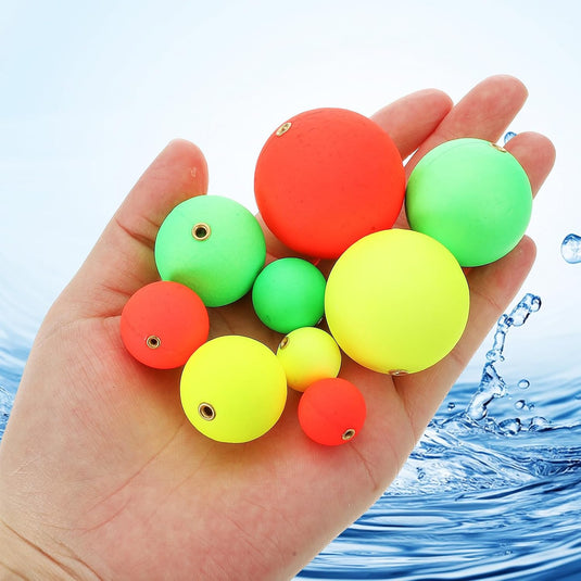 Flotteurs de pêche, 10 pièces, 18 mm, ronds, rouges fluorescents – flotteurs coulissants – accessoires de pêche