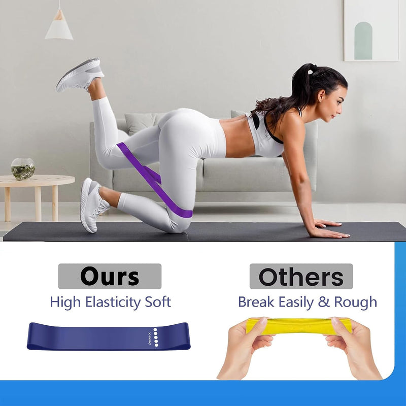 Laden Sie das Bild in Galerie -Viewer, Resistance Band, Weerstandsbanden Set Van 5, Resistance Band Set Met Oefeninstructies En Draagtas, Gymnastiekband Voor Yoga, Krachttraining, Pilates, Fitness, thuis trainen, stretchen
