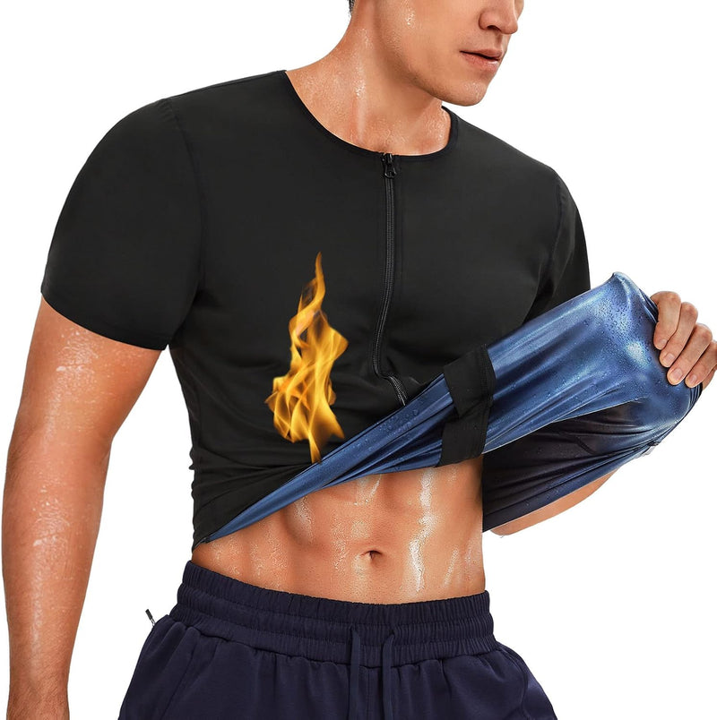 Load image into Gallery viewer, Sauna shirt heren afvallen transpiratie pak sauna vest buikweg body shaper neopreen lichaamsvormer sauna pakken shirt fitness korset zweetvest shapewear tank top

