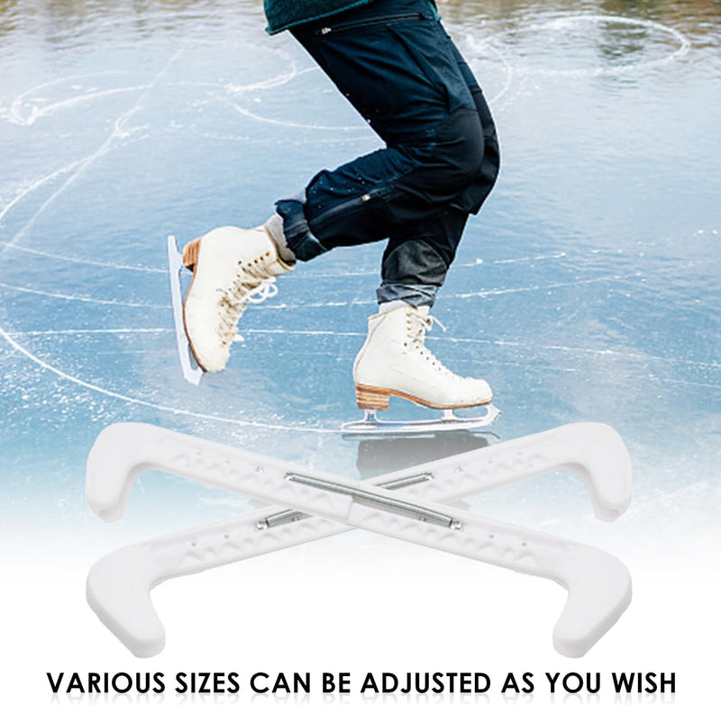 Laad afbeelding in Galerijviewer, Verstelbare schaatsbeschermers wit 30 cm – 1 paar
