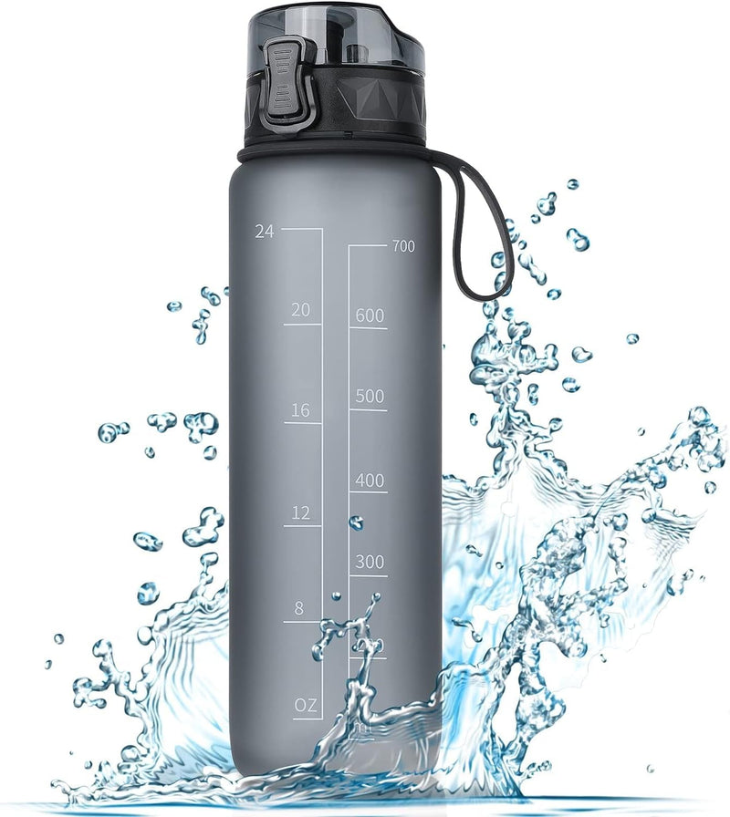 Laden Sie das Bild in Galerie -Viewer, Drinkfles 1 liter BPA-vrij met antislip grip en lekvrije sluiting – waterfles – sportfles
