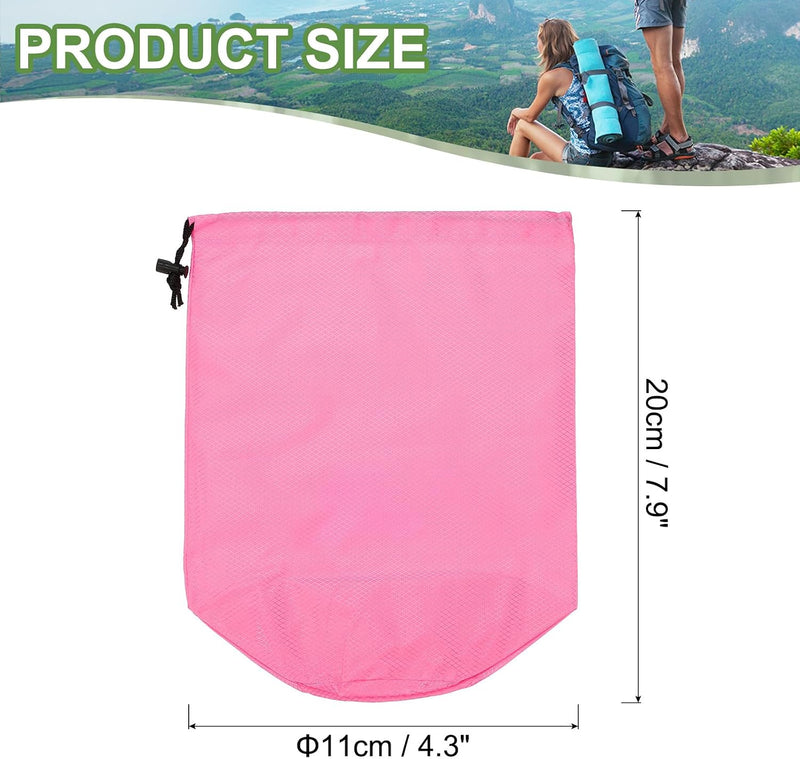 Załaduj obraz do przeglądarki galerii, Waterdichte opbergzak 11 x 20 cm met trekkoord oranje – stuff sack – camping accessoires
