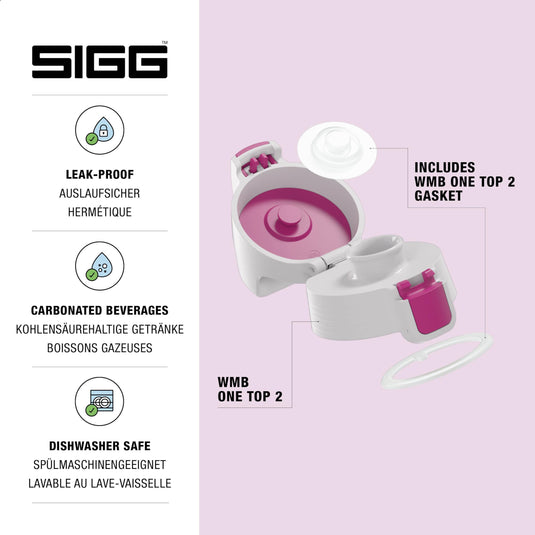 Vervangende drinkfles dop met lekvrije sluiting en siliconen afdichting – flesdop – drinkfles accessoire