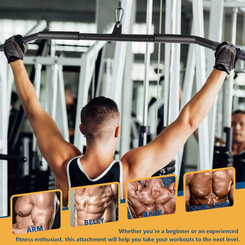 Load image into Gallery viewer, Lat pulldown bar 40 of 102 cm met schuimhandgrepen tot 150 kg – kabelstang – biceps triceps stang
