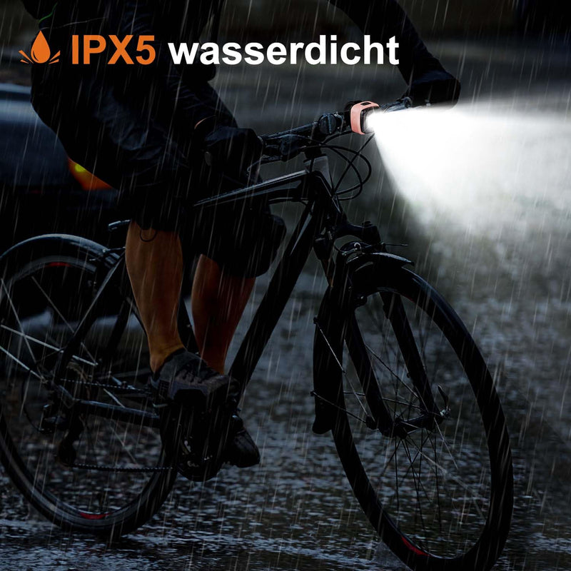 Load image into Gallery viewer, Oplaadbare fietsverlichting set USB-C IPX5 met voor- en achterlicht – fietslamp – LED fietslicht
