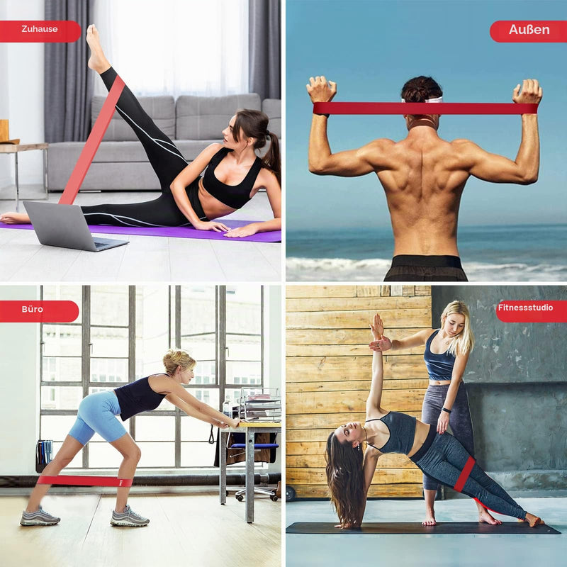 Chargez l'image dans la visionneuse de la galerie, Fitness elastieken 5-delige set met verschillende weerstandsniveaus – weerstandsbanden – resistance bands
