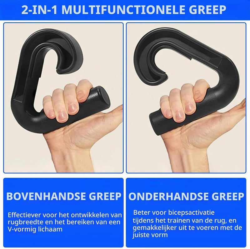 Chargez l'image dans la visionneuse de la galerie, Neutrale D-grepen 2 stuks voor optrekstang en kabeltraining – pull-up handgrepen – fitness accessoires
