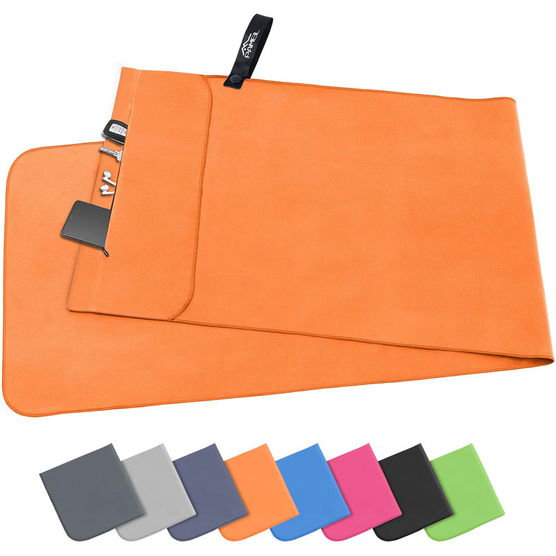 Laden Sie das Bild in Galerie -Viewer, Fitnesshanddoek Microvezel 120x50 cm Sneldrogend met Ritsvak – Sporthanddoek – Reishanddoek
