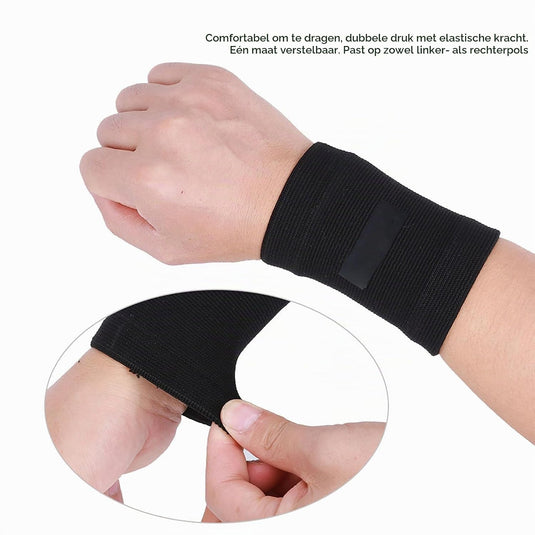 Verstelbare polsbandages 2 stuks van neopreen met klittenbandsluiting voor sport – polsondersteuning – polscompressie