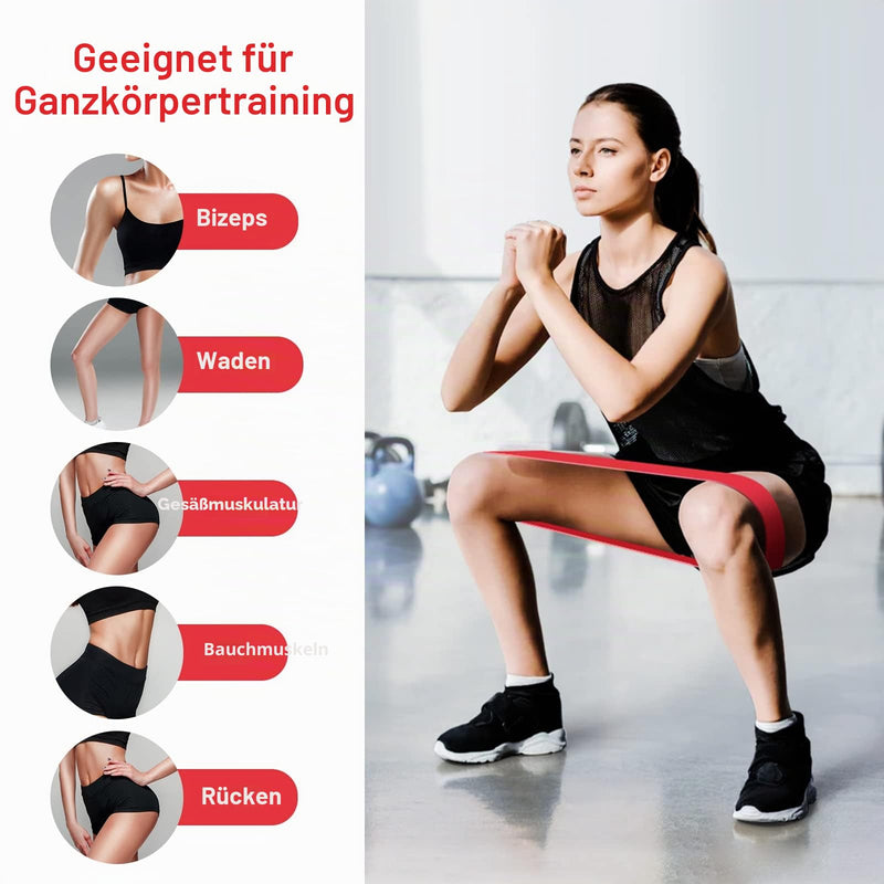 Chargez l'image dans la visionneuse de la galerie, Fitness elastieken 5-delige set met verschillende weerstandsniveaus – weerstandsbanden – resistance bands
