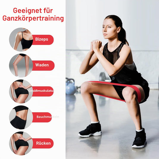 Fitness elastieken 5-delige set met verschillende weerstandsniveaus – weerstandsbanden – resistance bands