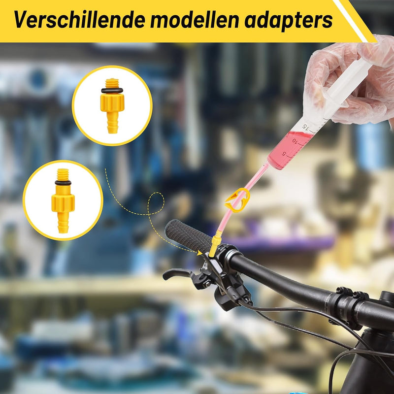 Laad afbeelding in Galerijviewer, Ontluchtingskit voor hydraulische fietsremmen met minerale olie
