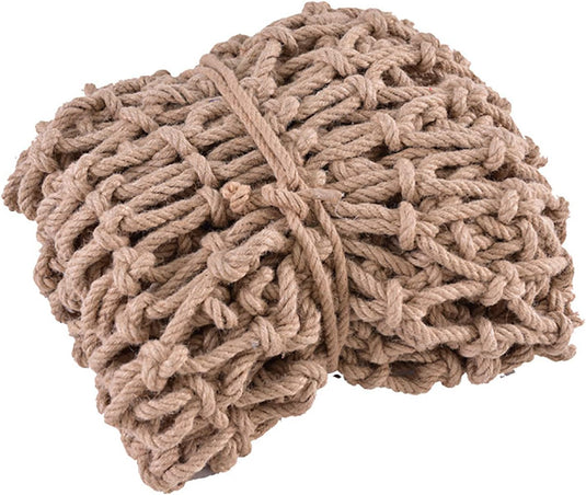 Jute veiligheidsnet – maas 10 cm – touwdikte 6 mm – touwnet voor balkon, trap, decoratie en fotowand – meerdere maten