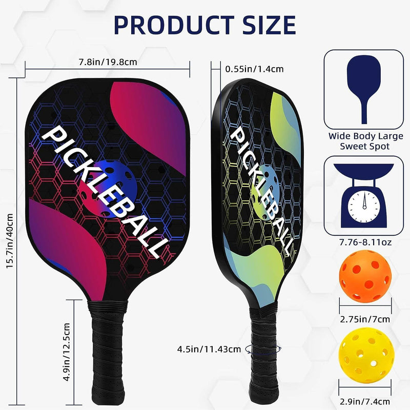 Load image into Gallery viewer, Pickleball set met 4 rackets en 4 ballen
