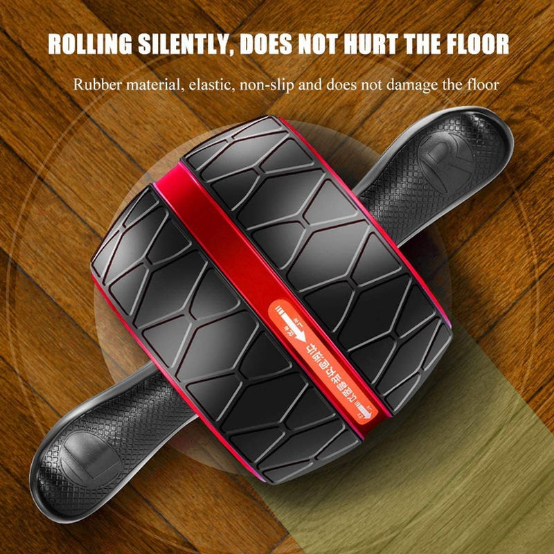 Laden Sie das Bild in Galerie -Viewer, Ab roller met automatische rebound en slimme rem tot 136 kg rood – buikspiertrainer – ab wheel
