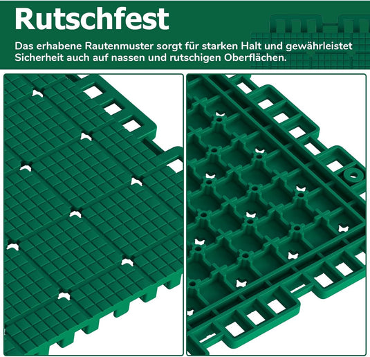Puzzelmat sportvloer 24 stuks – 30,5 x 30,5 cm – TPE vloerbescherming voor fitness, speelruimte en buiten – grijs