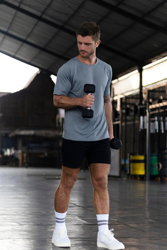 Heren sportshirts 3 of 5 stuks sneldrogend en ademend – fitness shirt – hardloopshirt