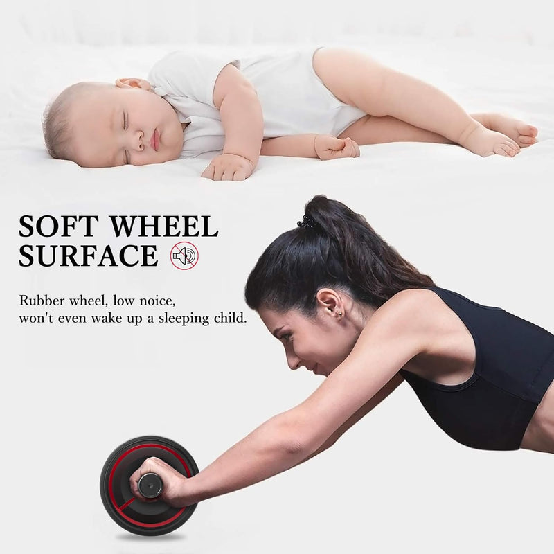 Load image into Gallery viewer, READAEER Ab Roller Wheel, Heavy Duty Workout Equipment for Home Gym, Professional Metal Handle with Rubber Surface Abdominal Exercise Wheel for Strength Training, Ab Wheel with Knee Pad
