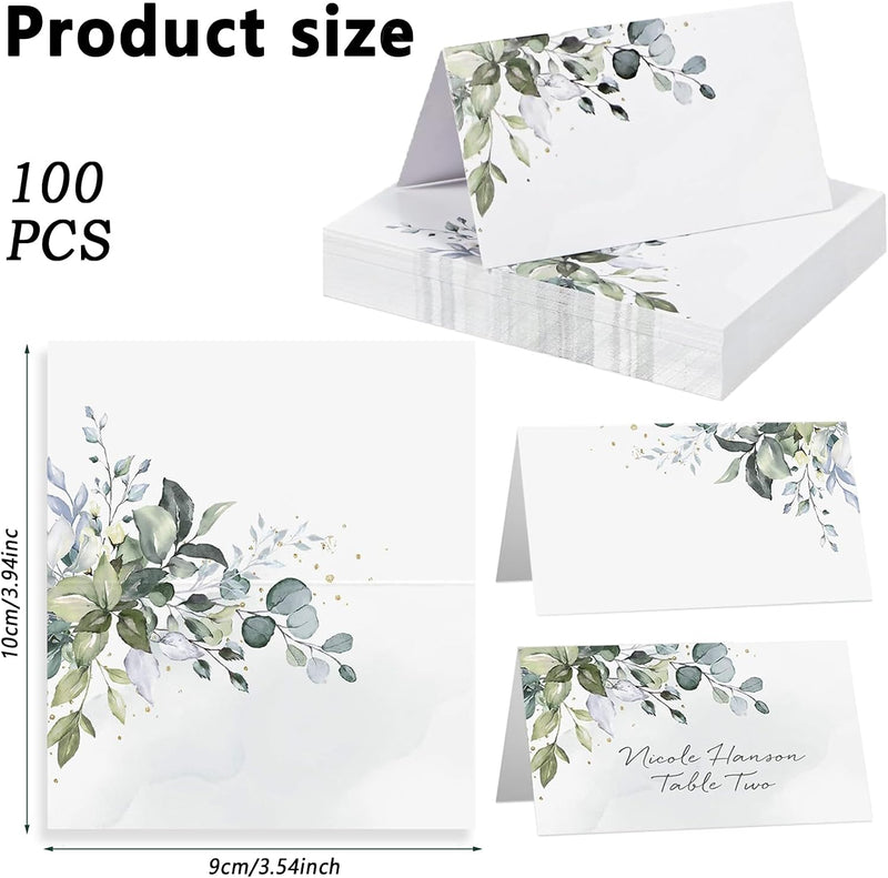 Laden Sie das Bild in Galerie -Viewer, 100 Stuks trouwplaatskaartjes, Plaatskaartjes voor tafeldecoraties, Elegant ontworpen plaatskaartjes voor bruiloften, ceremonies, verjaardagen, dopen, communies en andere festiviteiten
