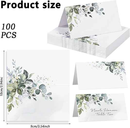 100 Stuks trouwplaatskaartjes, Plaatskaartjes voor tafeldecoraties, Elegant ontworpen plaatskaartjes voor bruiloften, ceremonies, verjaardagen, dopen, communies en andere festiviteiten