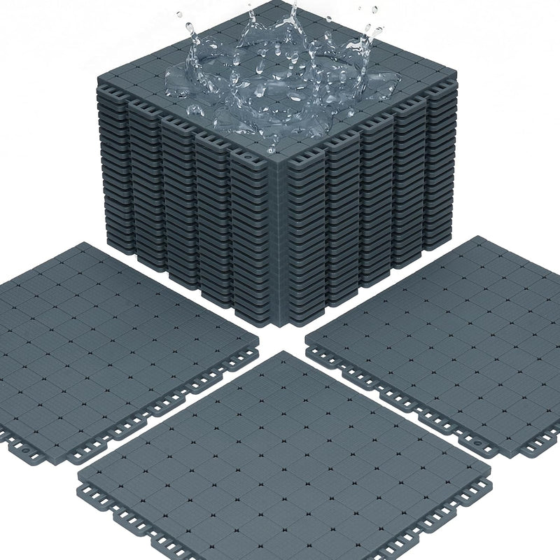 Laden Sie das Bild in Galerie -Viewer, Puzzelmat sportvloer 24 stuks – 30,5 x 30,5 cm – TPE vloerbescherming voor fitness, speelruimte en buiten – grijs
