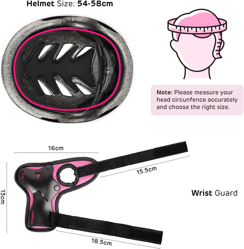 Laad afbeelding in Galerijviewer, Kids Helm en Pads Set Leeftijd 5-15 Jaar Kids Skateboard Helm Kniebeschermers Elleboog Pads Pols Pads voor Roller Scooter Fietsen Schaatsen
