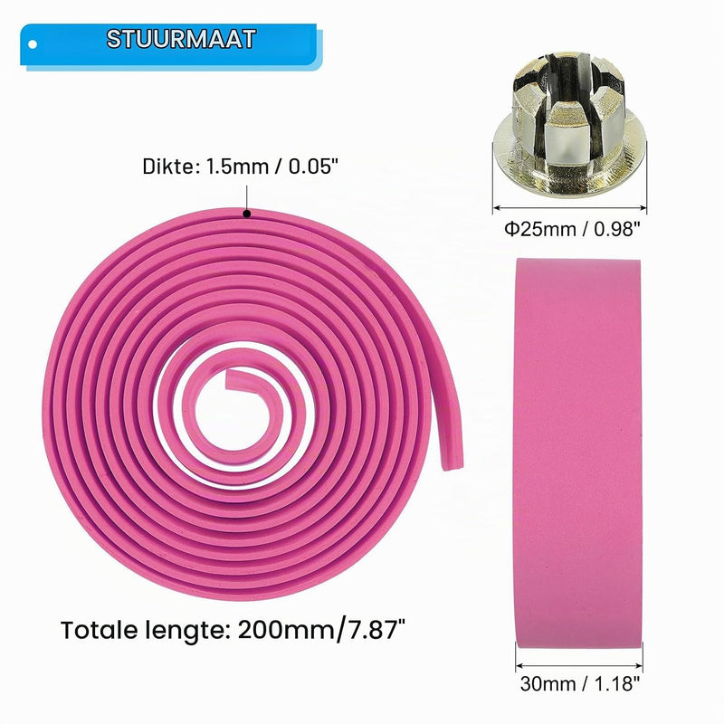Laden Sie das Bild in Galerie -Viewer, Fietsstuurlint EVA 2 stuks 200 x 30 mm roze met einddoppen – antislip stuurtape – fiets accessoires
