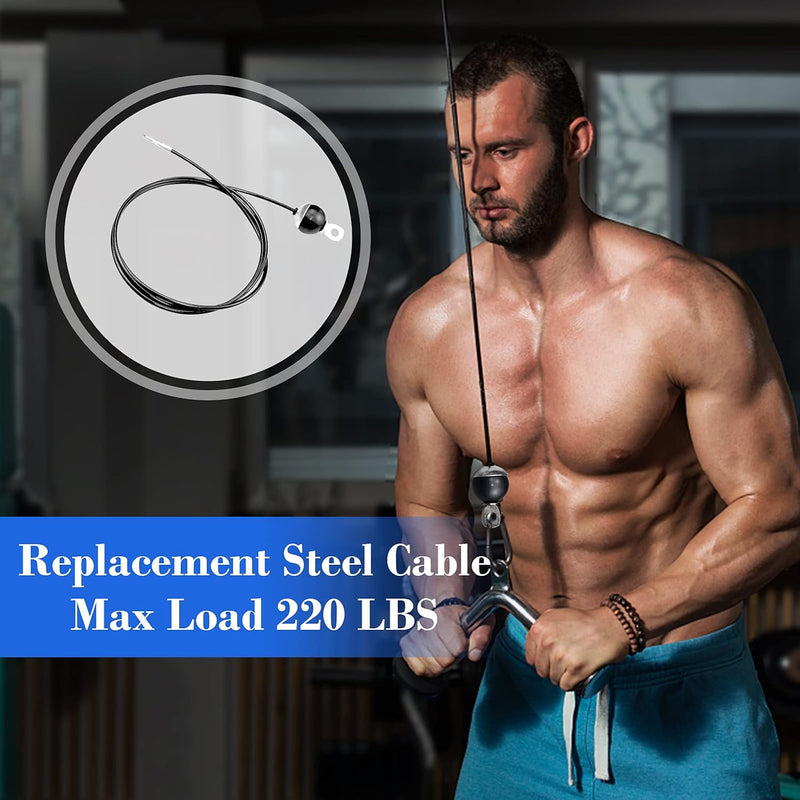 Load image into Gallery viewer, 2 m Fitness Stalen Kabel Fitness Gym Vervanging Kabel Thuis Gym Kabel Accessoires Fitness Katrol Kabel Systeem Heavy Duty Stalen Kabel Voor Thuis Gym
