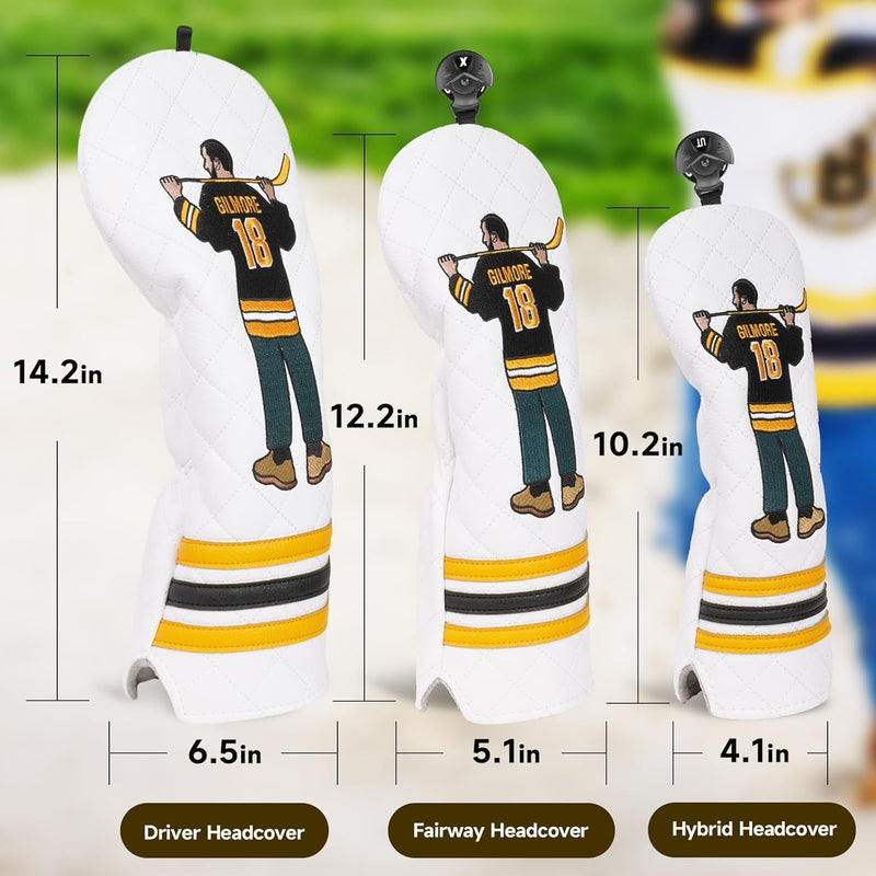 Chargez l'image dans la visionneuse de la galerie, Golfclub beschermhoes met geborduurd filmpersonage van kunstleer – cartoon headcover – golfclub bescherming
