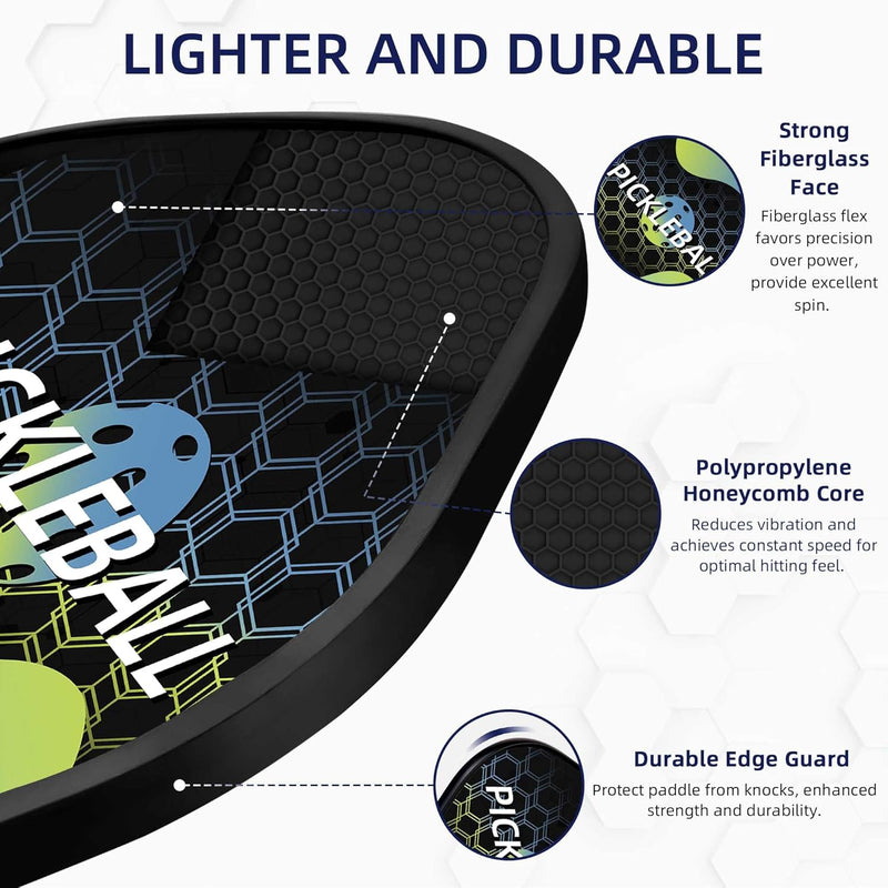 Load image into Gallery viewer, Pickleball set met 4 rackets en 4 ballen

