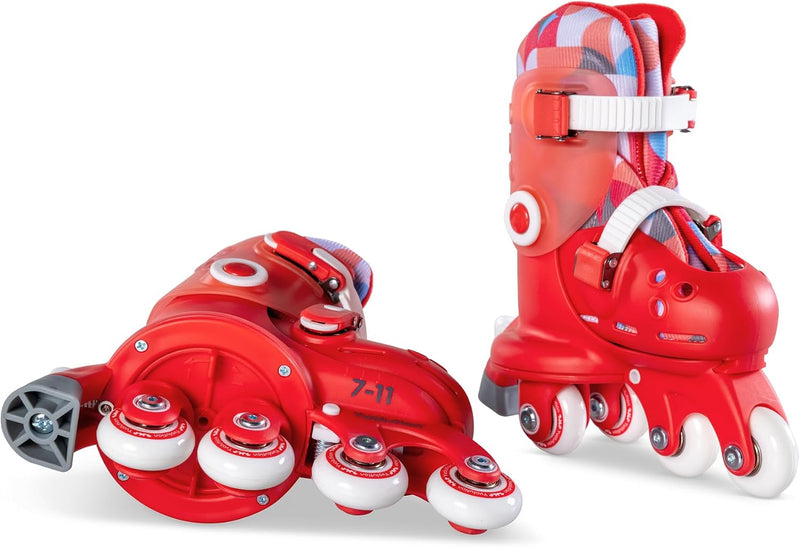 Load image into Gallery viewer, Yvolution Twista Skates Leerling Training Skates voor Beginner Converteert van leerling skate naar inline skate met een druk op de knop, geen gereedschap nodig voor meisjes jongens 2+ jaar oud, maat
